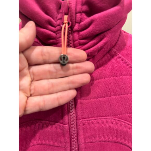 Lululemon Calm & Cozy Zip-Up - Rare Vibrant Pink - Size 10 - Picture 5 of 6